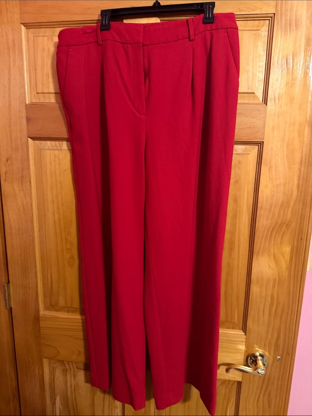 Talbots Bright Red Wide-Leg Dress Pants
